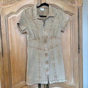 Tan denim dress, size medium, mini.